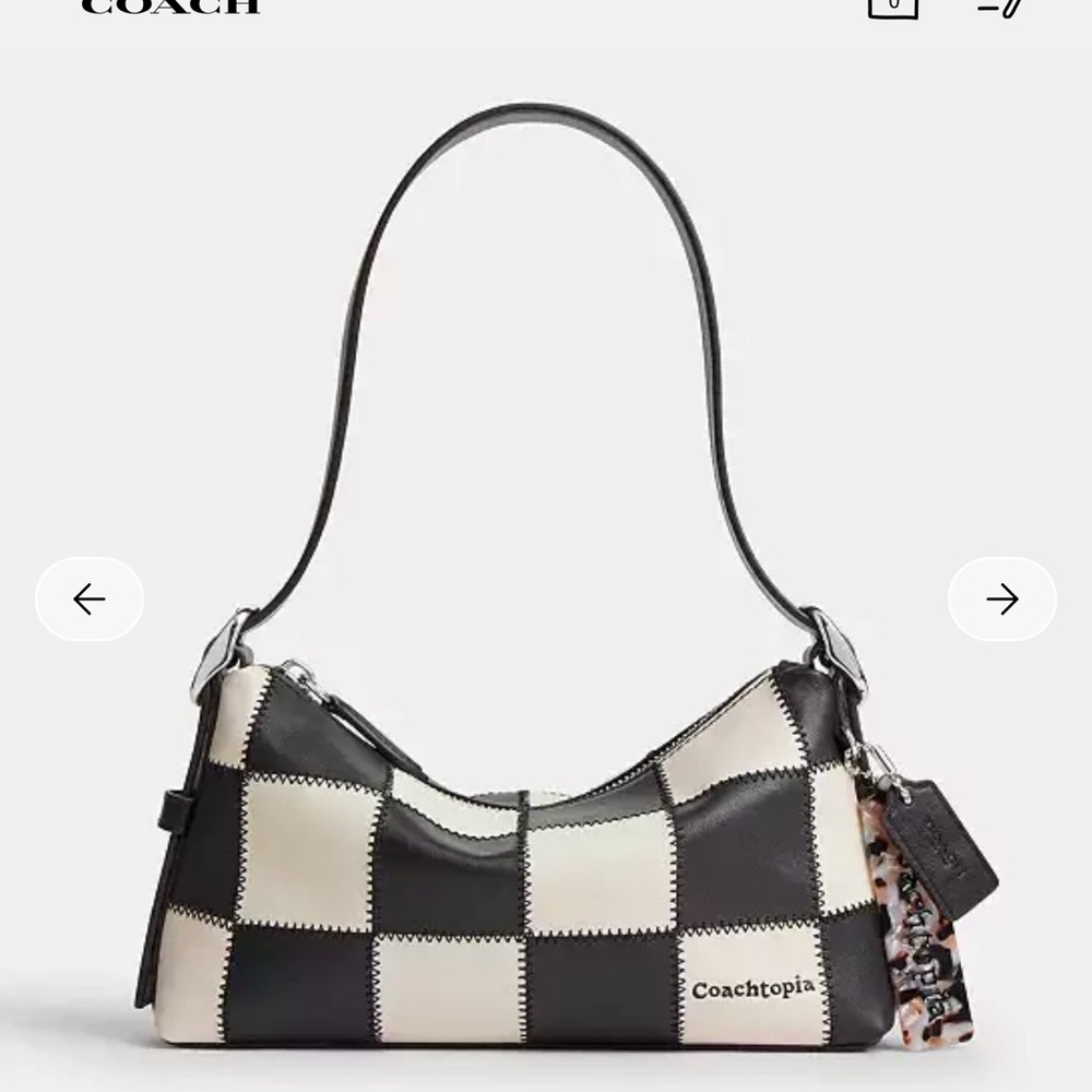 Coachtopia Alter Ego Checkered Small Slouchy Shoulder Bag Upcrafted Leather